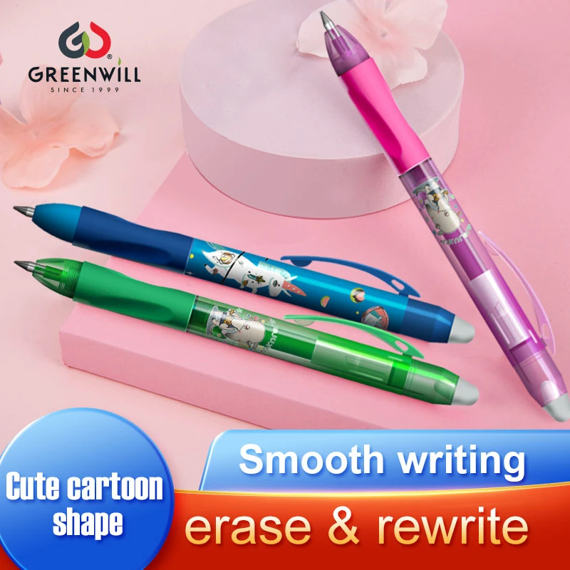 Greenwill Retractable Erasable Gel Pen Cartoon Pattern Press Switch Pen (KP202101)