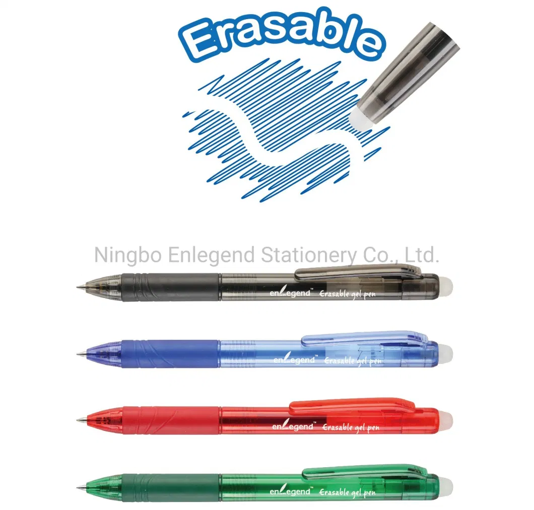 PG9207 Retractable Click Erasable Ink Office Supply Stationery Gel Pen with Grip