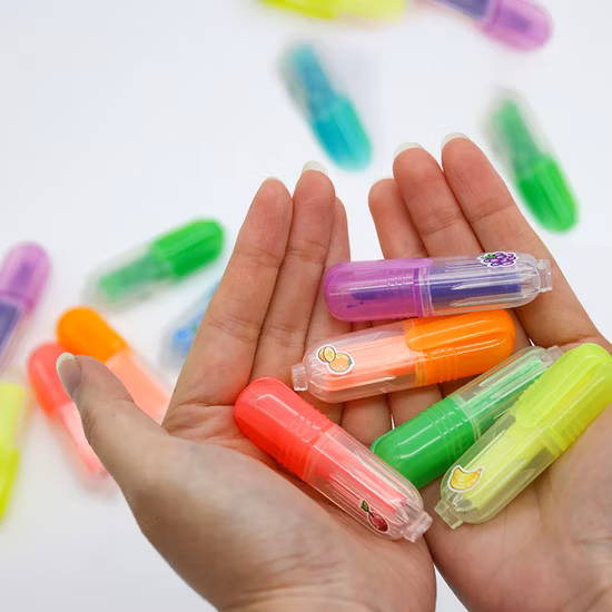 Office School Promotional Colorful Mini Cute Stationery Set Fruity Scented Highlighter Pen