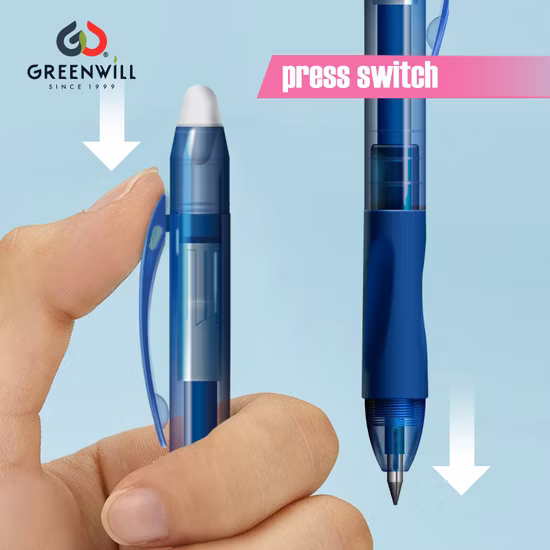 Greenwill Retractable Erasable Gel Pen Cartoon Pattern Press Switch Pen (KP202101)